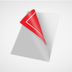 White sticker with Print on One Side