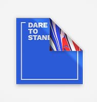 White sticker with Print on Both Sides