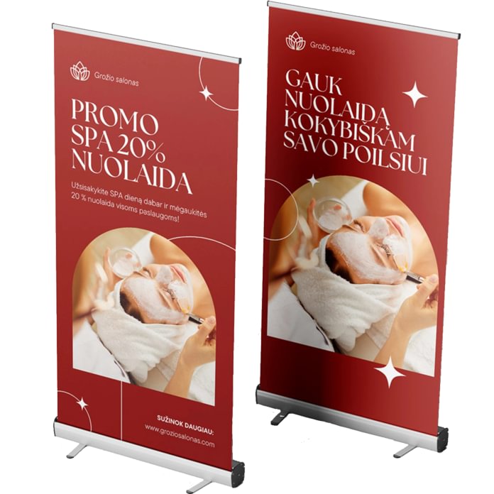 Mobile Double-Sided Roll-up Banner