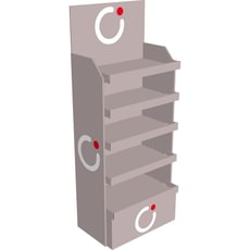 Cardboard Shelf Floor Display for Light Products