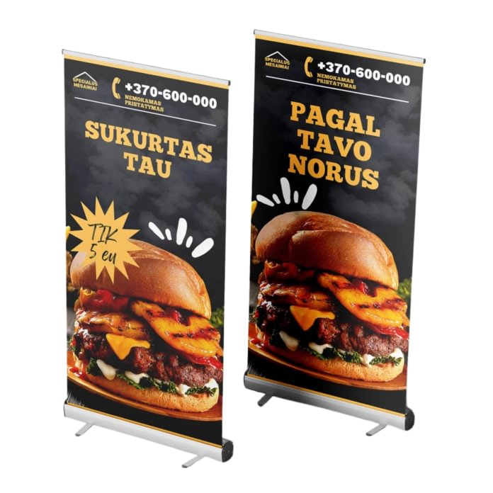 Mobile Double-Sided Roll-up Banner