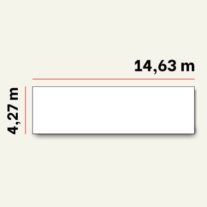 14,63 x 4,27 m